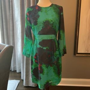JCrew Hothouse silk floral dress size 6